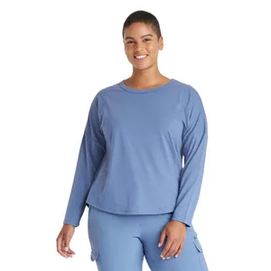 NWT All In Motion Womens Leggings-Friendly Long Sleeve Top 90612561 Blue XL thumbnail 3