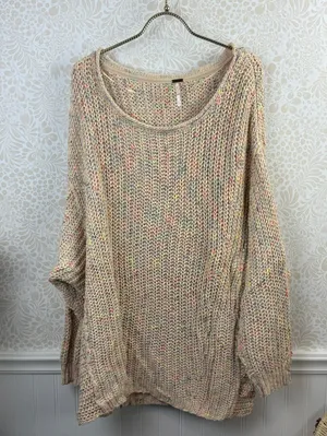 Free People Oversized Confetti Combo Neon Lights Sweater - Size - Small thumbnail 5