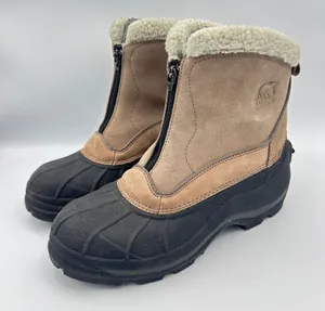 Sorel Snow Boots Women's Fleece Waterproof Winter Insulated Black‎ Brown 7.5 thumbnail 1
