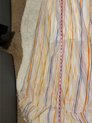 Charlotte Russe small White Striped Spaghetti Strap Ruffle Hem Maxi Dres thumbnail 4