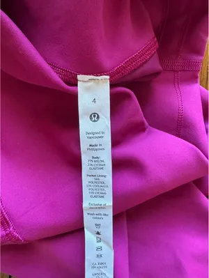 Lululemon Wunder Train High Rise 25” Magenta Purple Size 4 NWT thumbnail 6