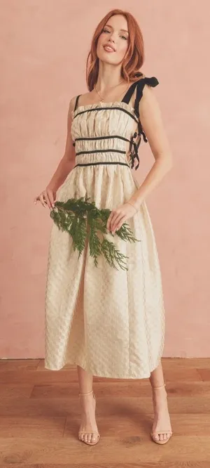 NWT Sofie the Label Claire Dress Gold Jacquard Velvet Straps Size‎ Small thumbnail 1
