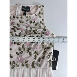 NWT Adrianna Papell Ivory Floral Beaded Sequin‎ Maxi Dress Size 6 Garden Party thumbnail 13