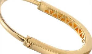Eternal Chic Lock Design Signature Bangle Gold thumbnail 2