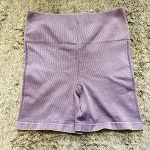 Fabletics Sync Seamless High Waisted Shorts Women's Small Purple thumbnail 2