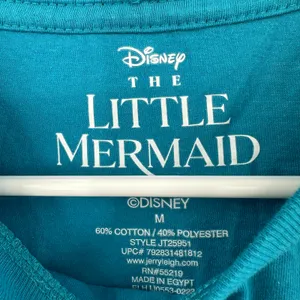 Disney Size M The Little Mermaid Crew Neck T-Shirt Blue Little‎ Mermaid Print thumbnail 3