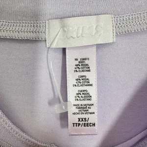 SKIMS Soft‎ Lounge Long Sleeve Henley Top Lavender Purple XXS NWOT thumbnail 4