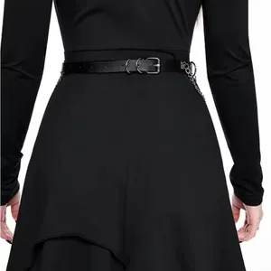 Black Chain Belt with Silver Accents thumbnail 3