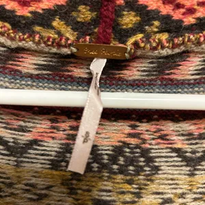 Free‎ People Tan Wool Blend Aztec Cardigan Size Small thumbnail 3