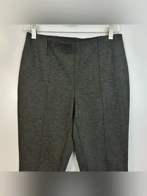 NWT J. Jill Grey Ponte Pull On Stretch Pants Leggings Elastic Waist Size Medium thumbnail 2