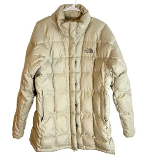 The North Face 600 Fill Vintage Puffer Parka Womens Size Large Cream Silver 2008 thumbnail 1
