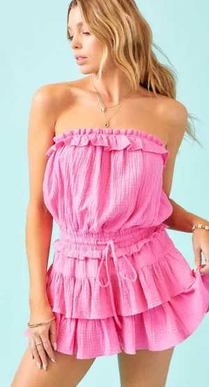 Pink Mini Dress/romper thumbnail 1