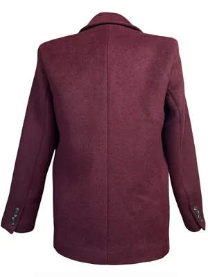 Abercrombie Wool Blend Blazer Jacket in Burgundy Size Small Officewear Preppy thumbnail 3