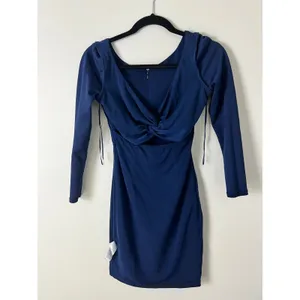Dress The Population‎ Jade Navy Blue Cutout Twist Front Mini Dress XXS thumbnail 12