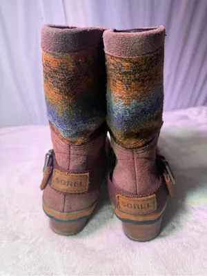 Sorel Women's Brown & Burgundy Leather Suede Mid-Calf Boot thumbnail 6