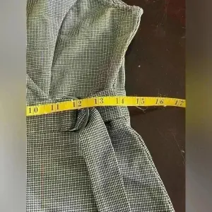 Takara Y2K Brown Houndstooth Surplice‎ Wrap Dress Size 7 Preppy Academia Twee thumbnail 11