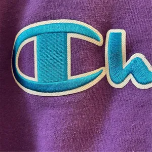 Champion Women's Large‎ Purple Crewneck Sweatshirt Spell Out Logo thumbnail 9