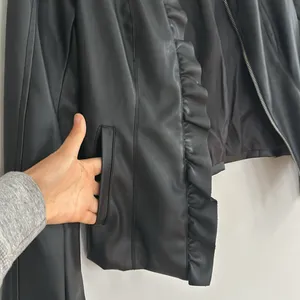 Kaari Blue Black Motorcycle Biker Style Jacket Womens Medium thumbnail 5