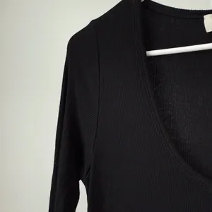 HATCH XS Black Ribbed Maxi Dress Minimalist Lounge Whimsigoth‎ thumbnail 4