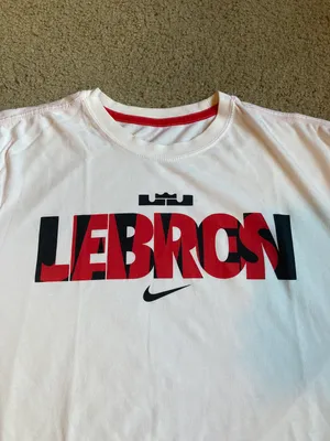 Nike LeBron James Basketball White NBA T-Shirt thumbnail 2