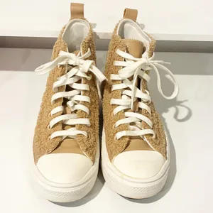 Converse All Star Move HI Platform Champagne‎ Tan/Egret Sherpa Size 6.5 thumbnail 2