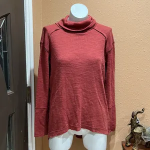 We the free orange cowl neck sweater top thumbnail 3