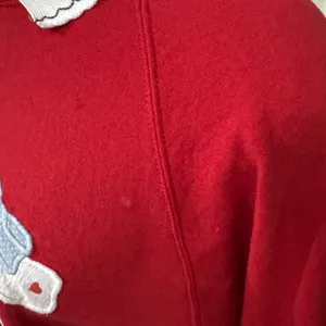 Vintage Kawaii Cow Graphic‎ Fleece Sweatshirt Collared L Cottagecore thumbnail 5