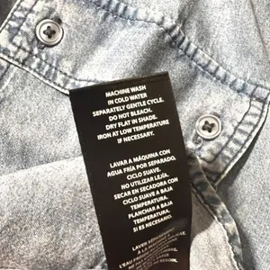 BUFFALO David Bitton Button Down Women XXL Light‎ Wash Blue Lyocell Cap Sleeve thumbnail 5