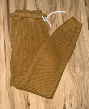 Aerie Tan Waffle Knit Sweatpants thumbnail 1