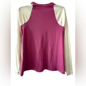 Patagonia Women's Long Sleeve Top - Pink and Cream thumbnail 5