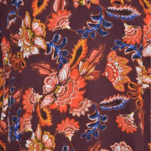 Old Navy Maroon Floral Boho Peasant Top V-neck Long Sleeve Pull Over Size XL thumbnail 4