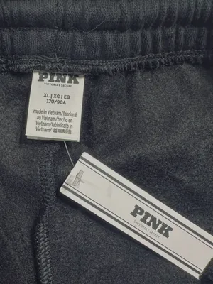 VICTORIA’S SECRET PINK Fleece Rolled Hem High-Rise Shorts Pure Black Comfy XL thumbnail 7