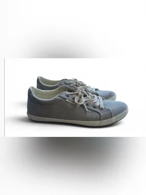 Taos Star Women's Sneakers Grey Washed Canvas SIZE 10.5 great condition thumbnail 5