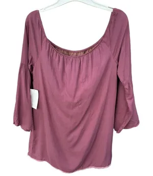 NWT TOBI size Medium peasant boho Festival tunic Pom Pom trim thumbnail 1