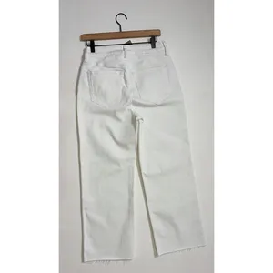 NWT!! J. CREW Curvy Slim Wide Denim Jeans Solid White Raw Hems Stretch‎ Size 27 thumbnail 7