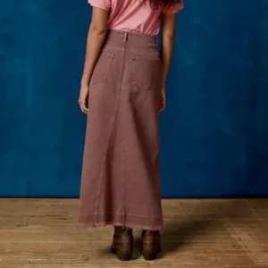 Urban Outfitters Mandi Denim Long Maxi Skirt Small Women’s Wine thumbnail 7