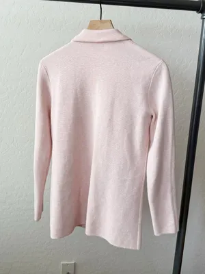 J.Crew Schoolboy Sweater Blazer Pink Knit Cotton thumbnail 2