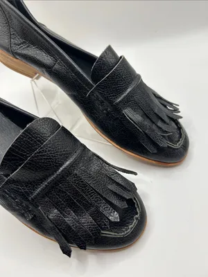 Free People x Jeffrey Campbell pebbled leather Kiltie Moc toe loafer size 8 M thumbnail 2