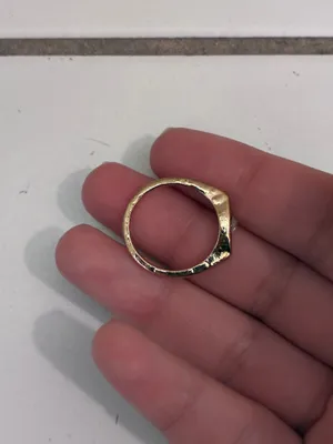 Gold Minimalist Diamond Dome Ring Size none thumbnail 3