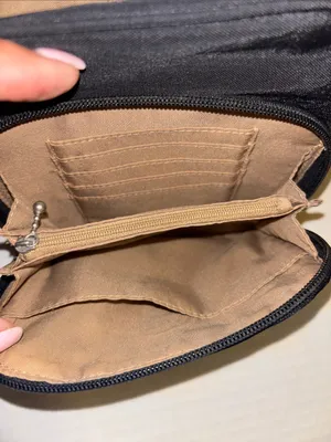 Baggallini Black Nylon Crossbody Compact Size Lots Of Compartments Preloved thumbnail 6