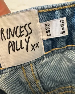 Princess Polly Denim Mini Skirt Cargo Low Rise Blue Sexy Western M 8 thumbnail 4