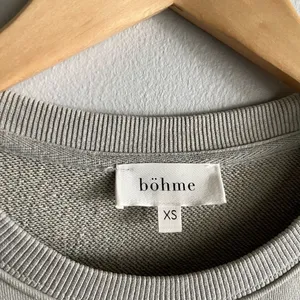 Bohme Light Green Textured Puff Shoulder Sweatshirt Cozy Neutral XS thumbnail 3