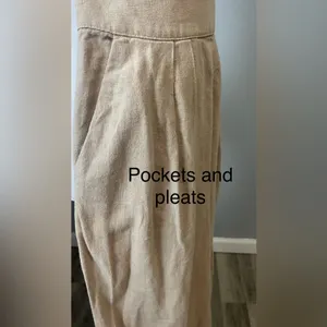 Abercrombie & Fitch Sloane Linen-Blend Tailored Wide Leg Pants thumbnail 6