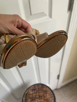 Michael Kors Taupe Preppy Quiet Luxury Textured High Heel Sandals thumbnail 7