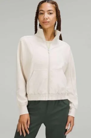Lululemon Like New Brushed Softstreme Funnel-Neck Zip Up Sz 6 thumbnail 1