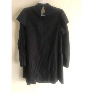 Wild Fable Black High Neck Poplin Victorian Puff Sleeve Dress thumbnail 2