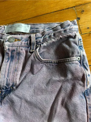 Calvin Klein vintage purple wash distressed shorts 28 thumbnail 3