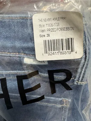 Mother The Newbie Ankle Fray Jeans Prized Possession Sz 28 New Mid Rise Straight thumbnail 8