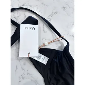 NWT Quince Black Italian Demi Underwire Bikini Top Medium thumbnail 5