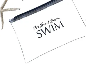 new For Love + Lemons Swim ❤︎ Logo Airline Travel Bikini Cosmetics Bag ❤︎ Clear thumbnail 1